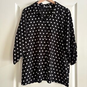 Susan Graver Women’s Polka Dot Blouse